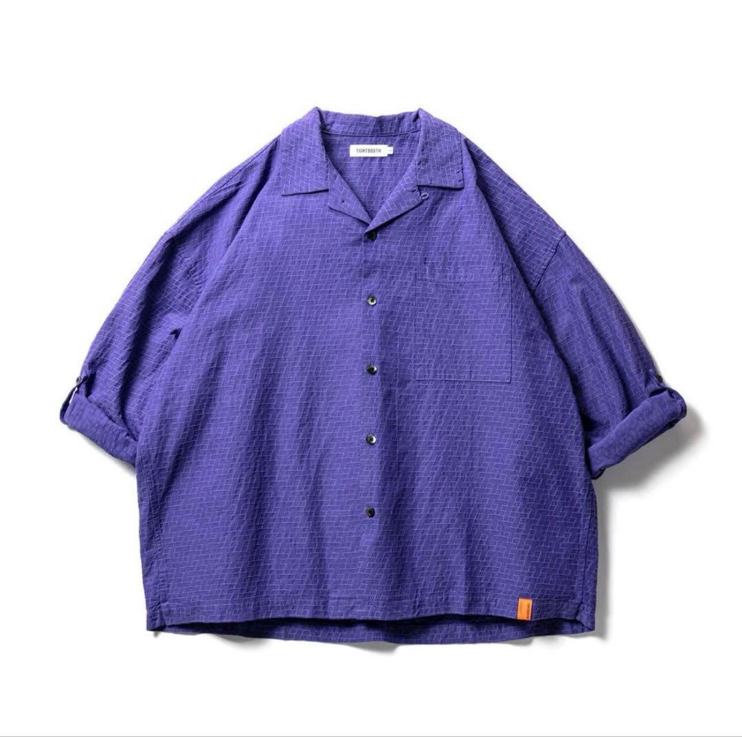 【TIGHTBOOTH】JACQUARD ROLL UP SHIRT XL