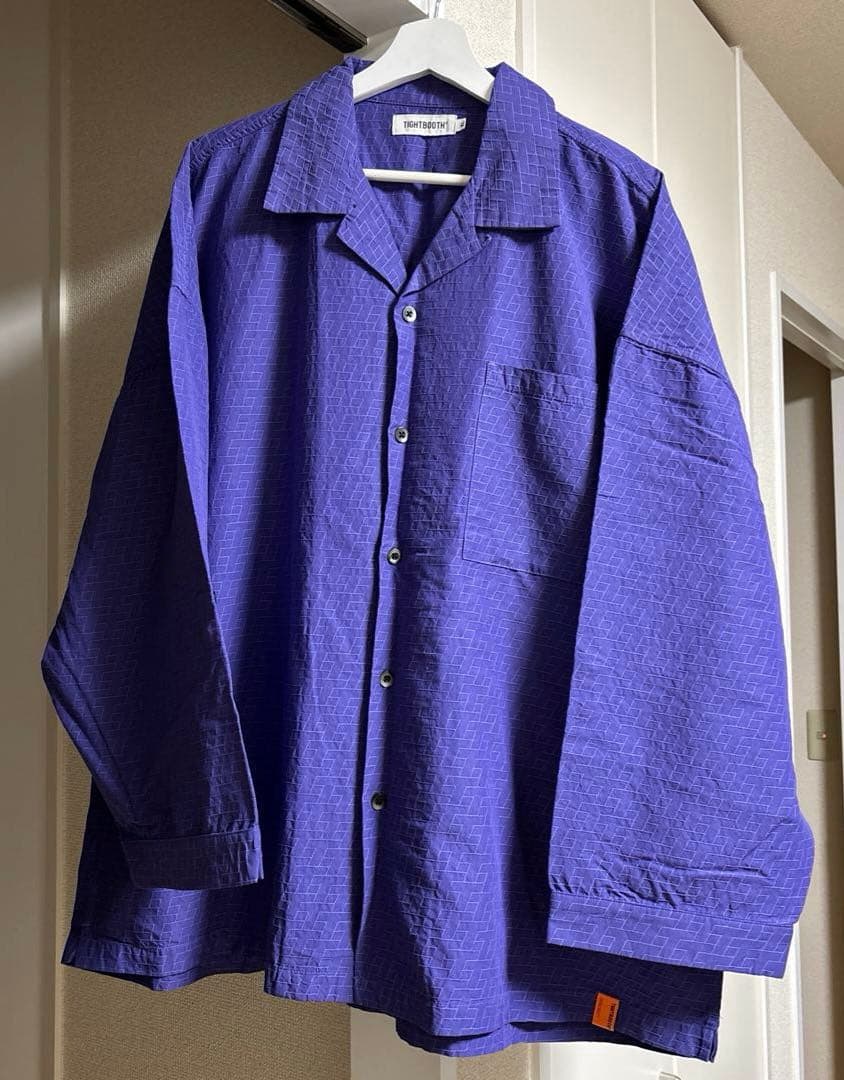 【TIGHTBOOTH】JACQUARD ROLL UP SHIRT XL