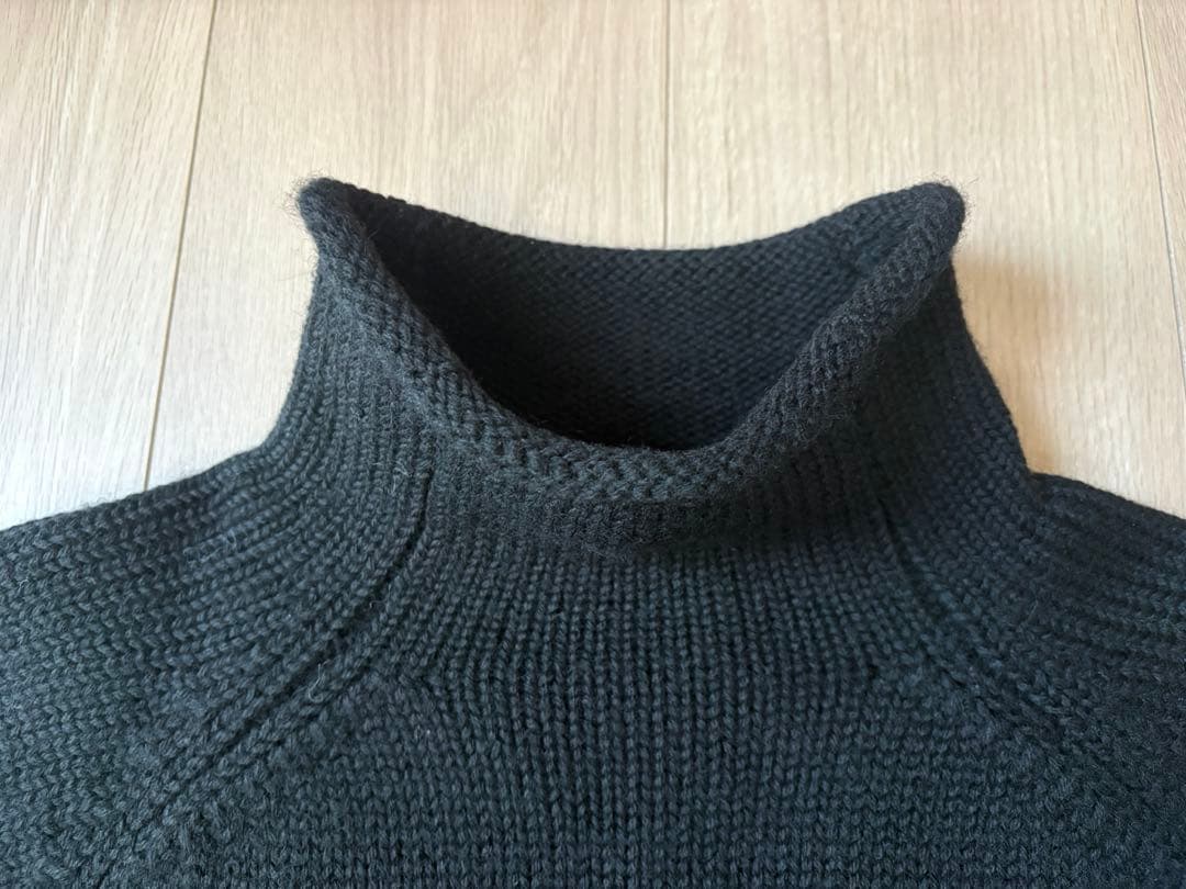 90s J.Crew ジェイクルー ロールネックウールニット セーター M 黒