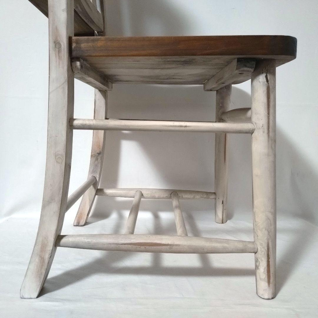 チャーチチェア　木製　アンティーク調　ヴィンテージ風　十字架　ダイニングチェア