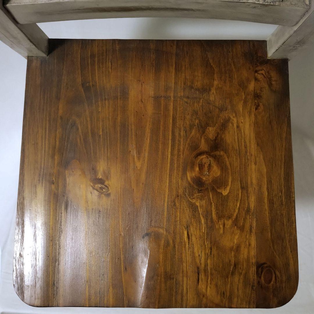 チャーチチェア　木製　アンティーク調　ヴィンテージ風　十字架　ダイニングチェア