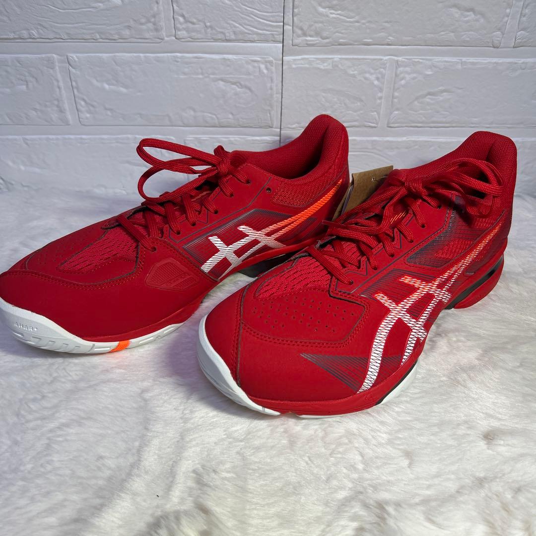アシックスasics プレステージライト4 ワイド　 オムニ　クレー　赤　テニス