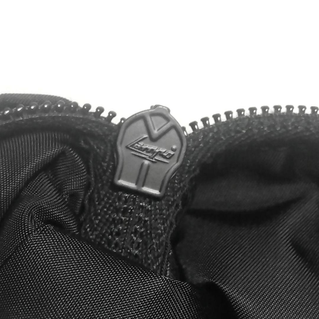 【極美品】プラダ ウエストポーチ サフィアーノ×ナイロン 黒 ショルダーロゴ