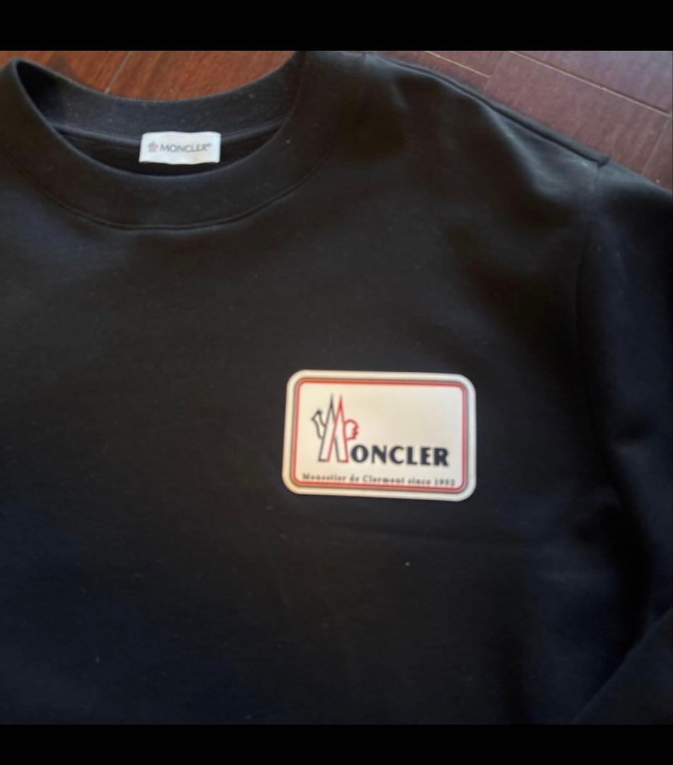 【極美品】Moncler ブラック クルーネックスウェット