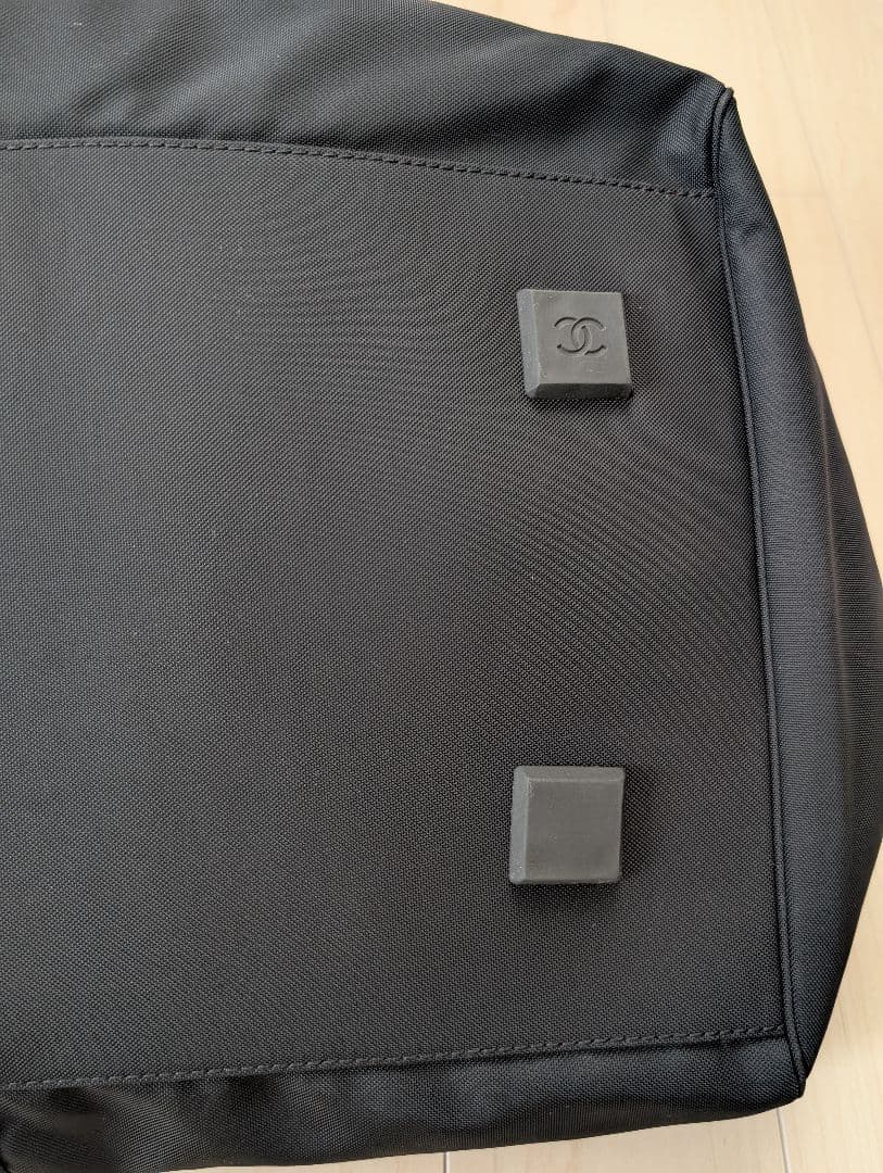 CHANEL ブラック ボストンバッグ　スポーツライン