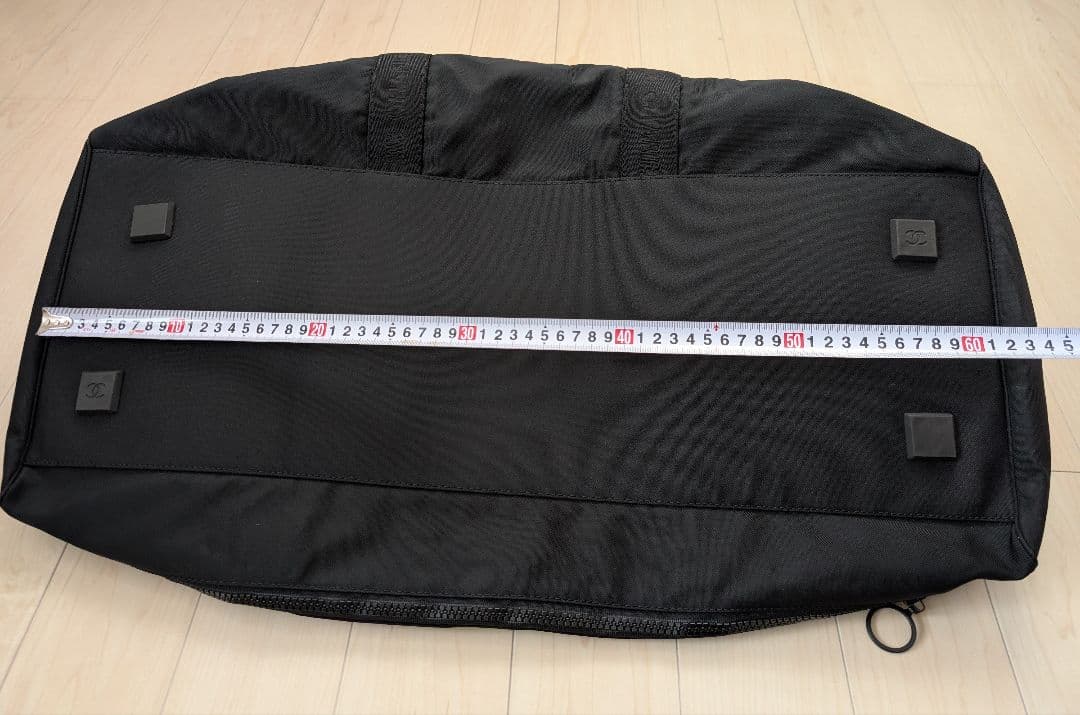 CHANEL ブラック ボストンバッグ　スポーツライン