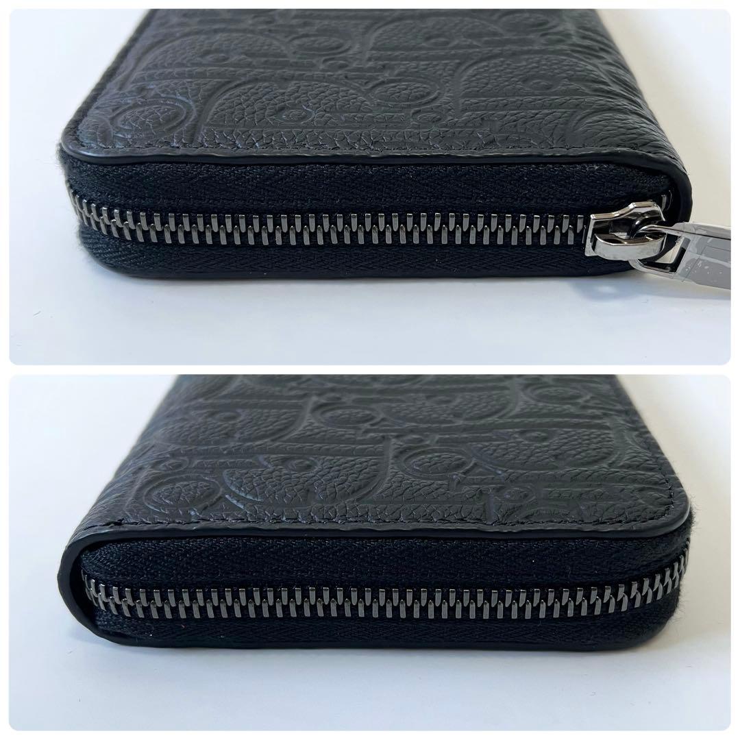 ディオール　グラビティ　長財布　ロングジップウォレット　レザー　ブラック　メンズ