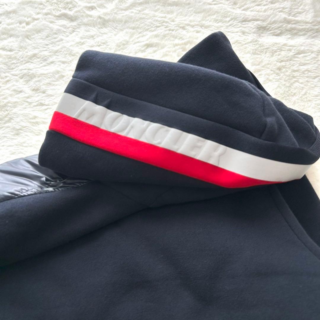 【美品】モンクレール　ジップダウンパーカー　フード　トリコロール　定番　XS