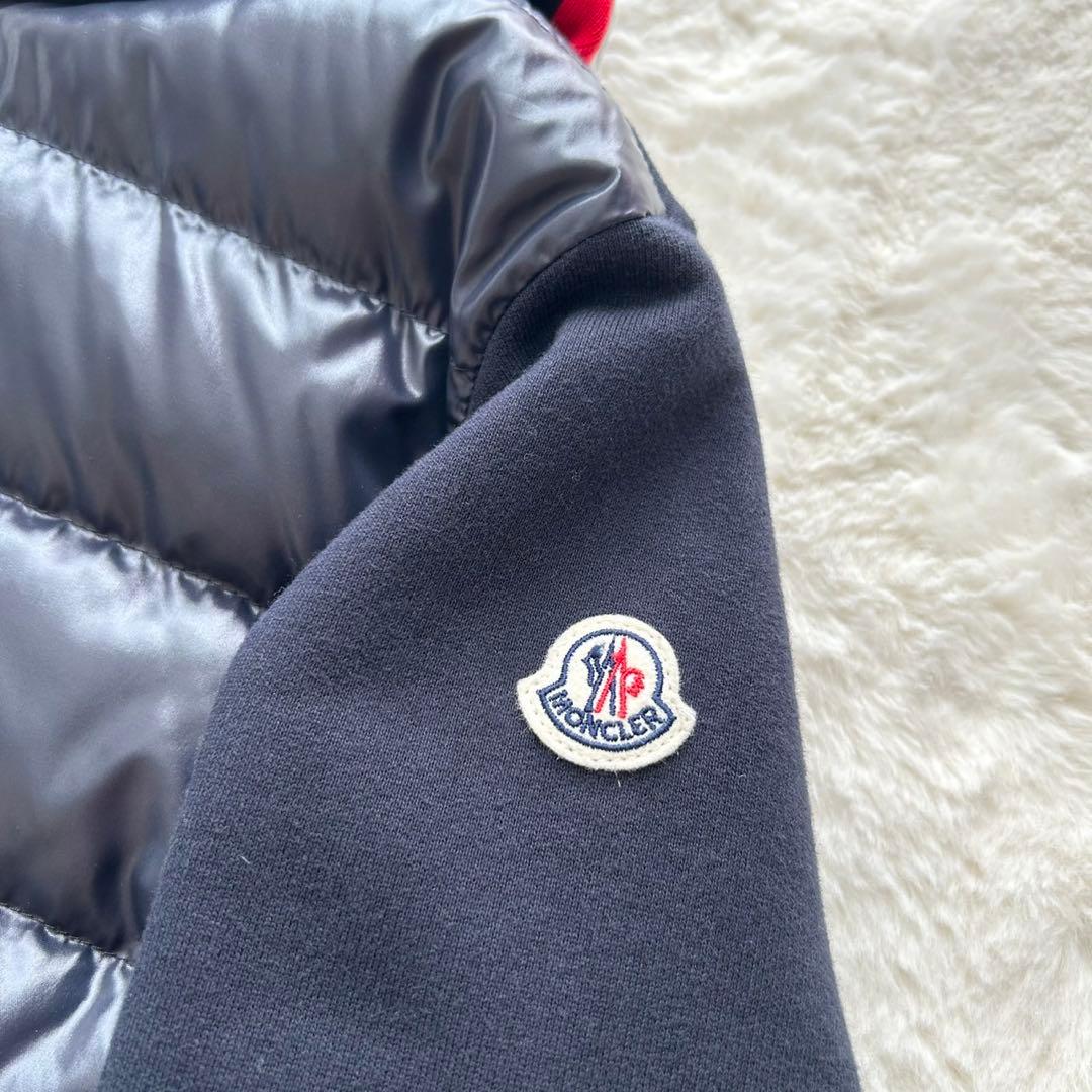 【美品】モンクレール　ジップダウンパーカー　フード　トリコロール　定番　XS