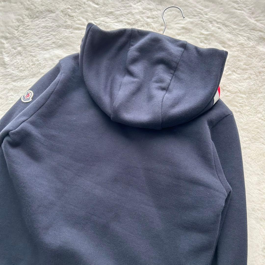 【美品】モンクレール　ジップダウンパーカー　フード　トリコロール　定番　XS