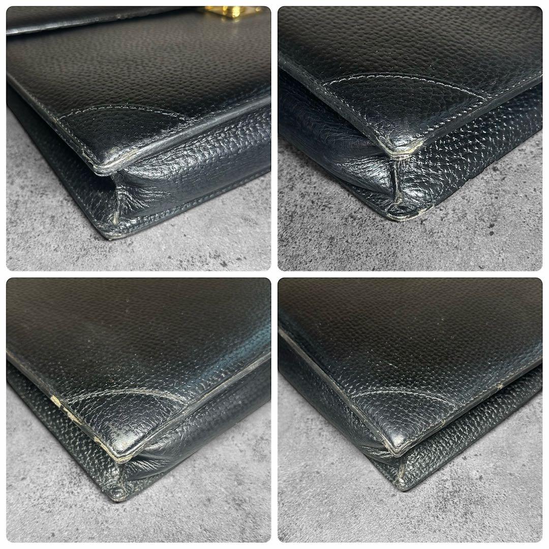 LOEWE アナグラム　レザー　本革　シボ革　ビジネスバッグ　ブリーフケース