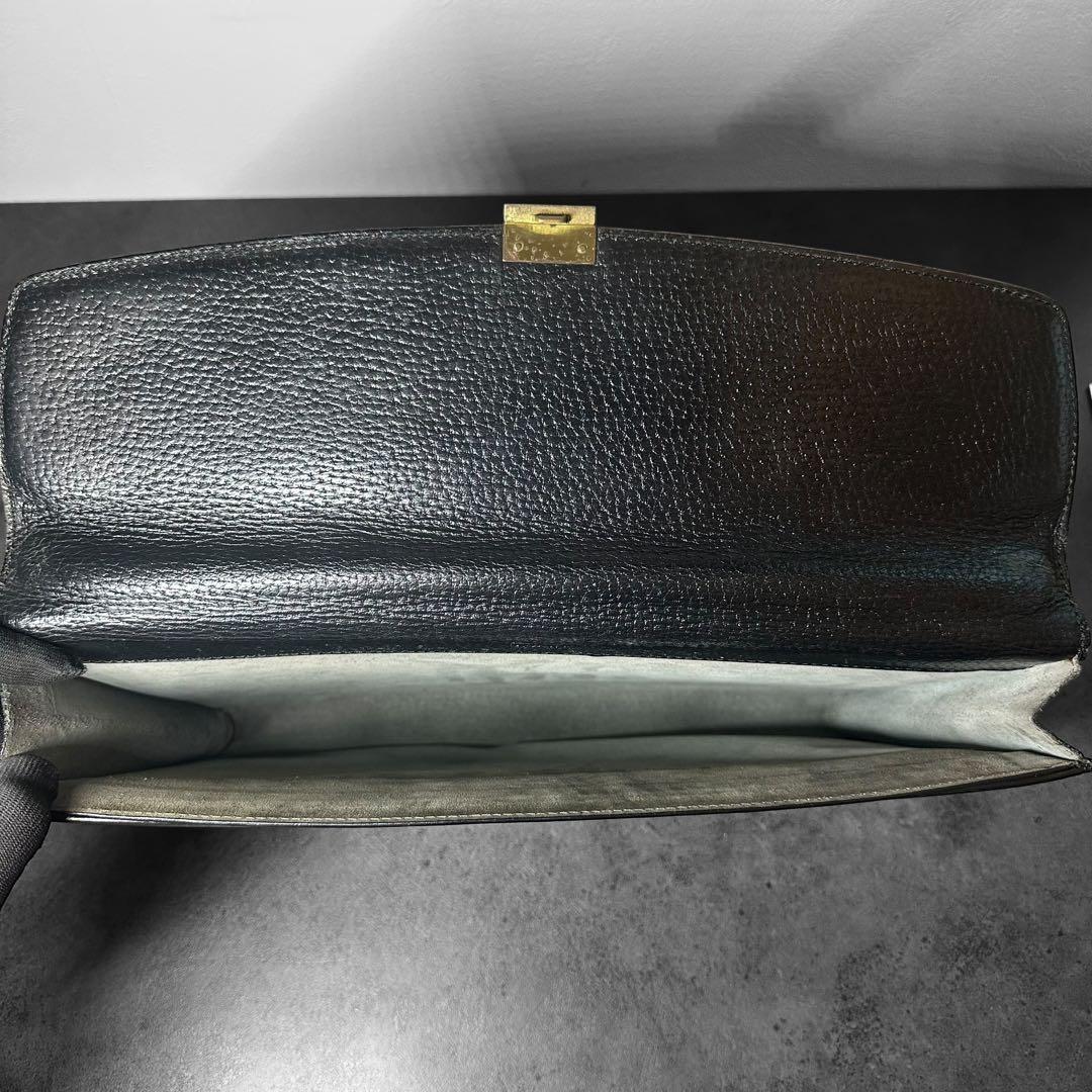 LOEWE アナグラム　レザー　本革　シボ革　ビジネスバッグ　ブリーフケース