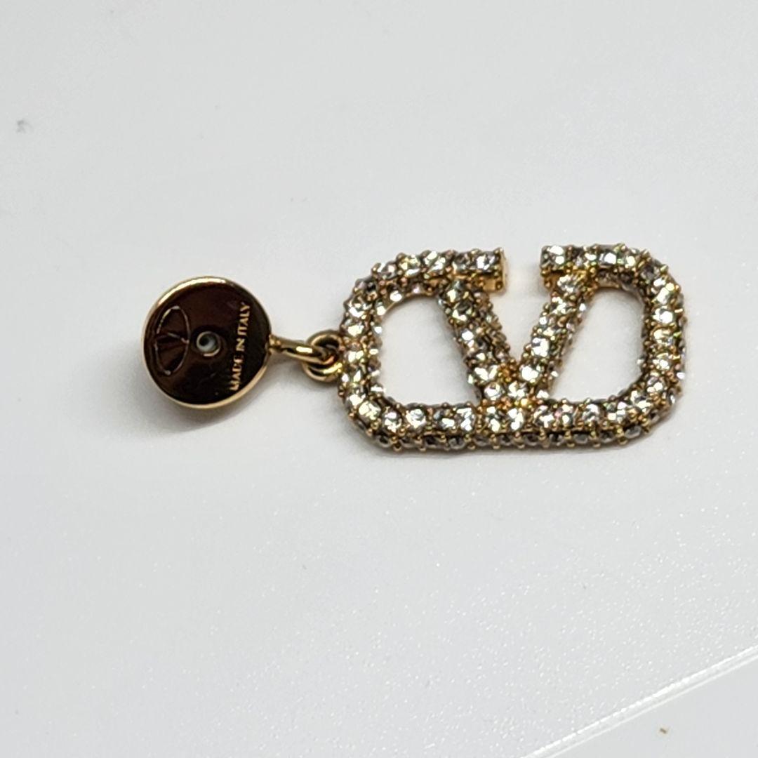 バレンティノ VALENTINO GARAVANI ピアス ストーン 片耳 ロゴ