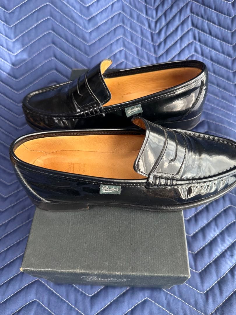 Paraboot ブラック エナメル　ローファー