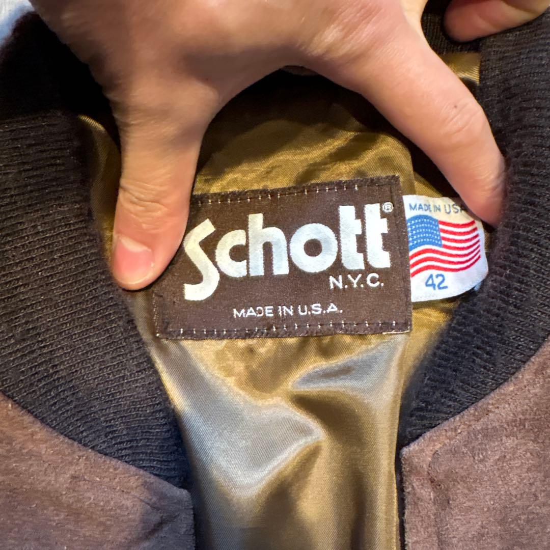 Schott ブラウンレザージャケット