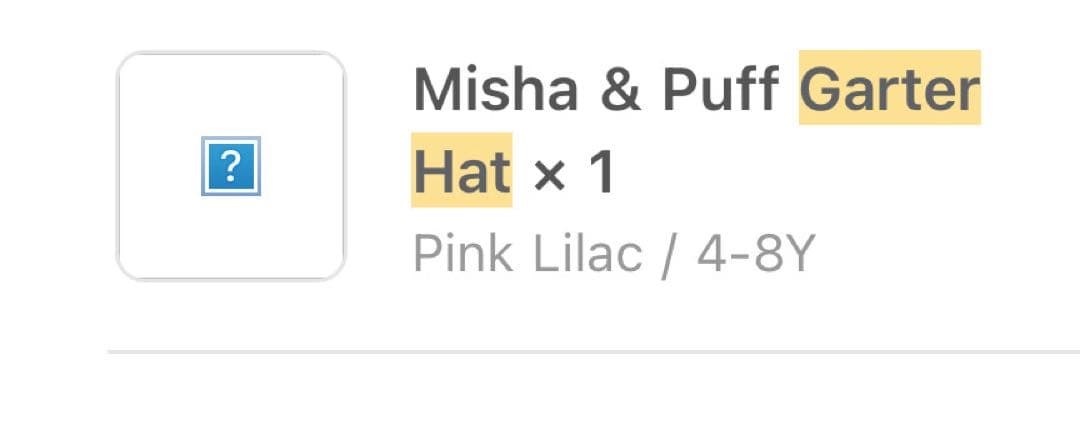 【美品】Misha & Puff Garter hat 4-8y