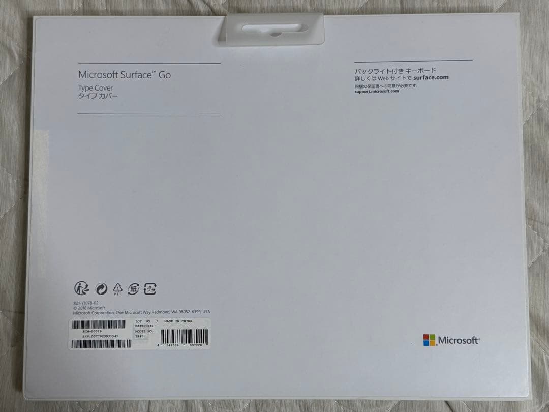 Windowsタブレット本体 Microsoft Surface Go + Type Cover