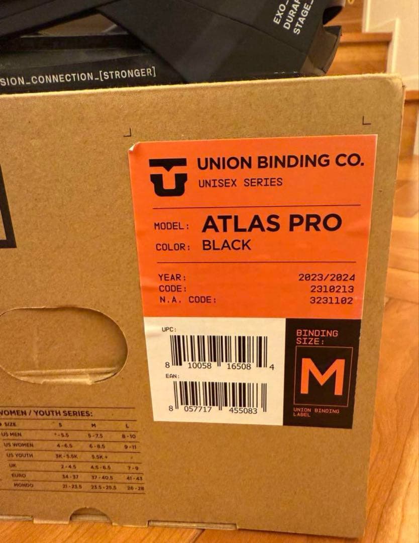 UNION ATLAS PRO ビンディング ブラック Mサイズ 23/24