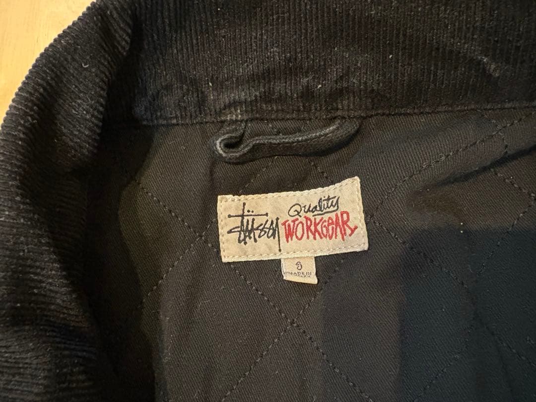 stussy washed canvas shop jacket 黒 ブラック