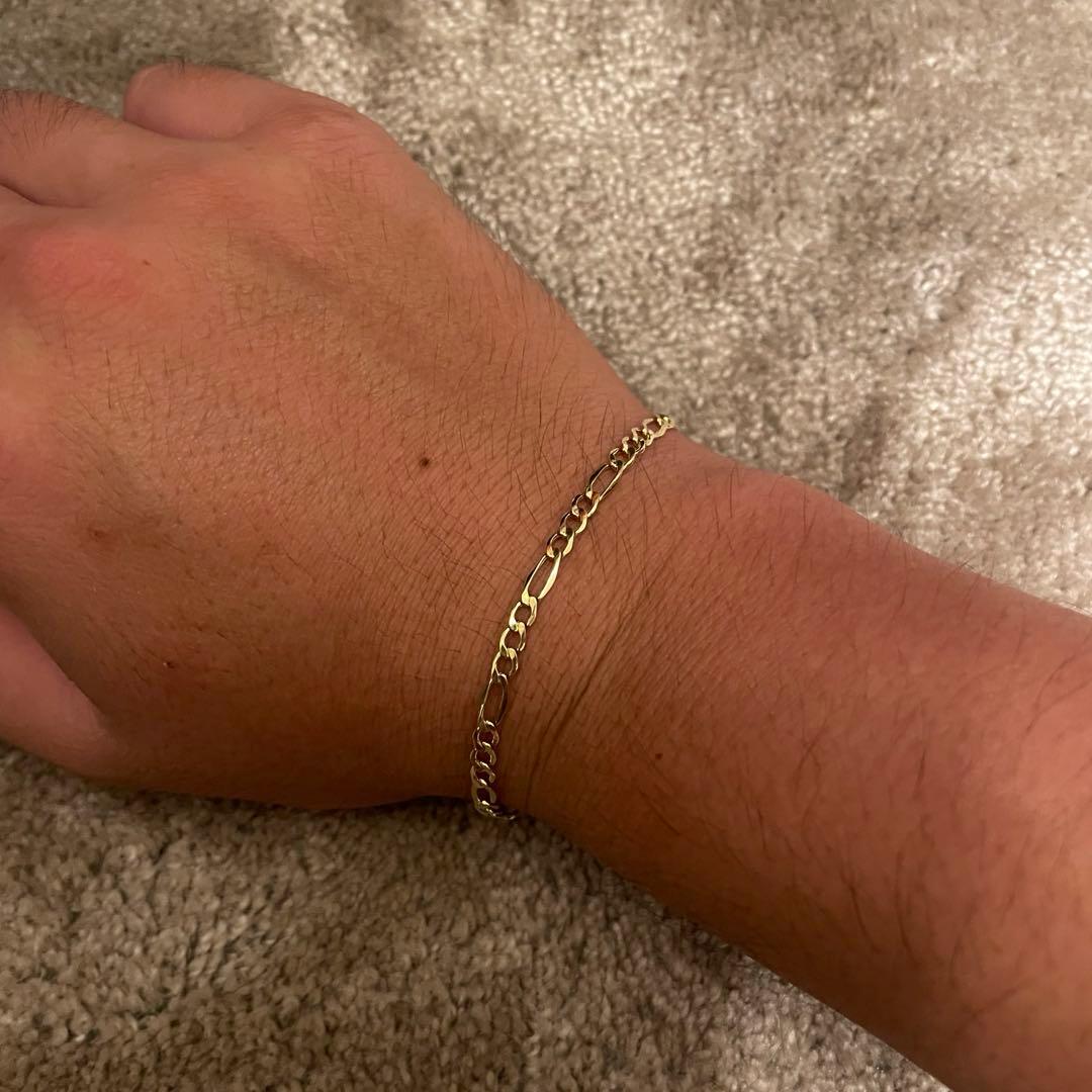 10K Figaro Bracelet 20cm フィガロ ブレスレット　喜平