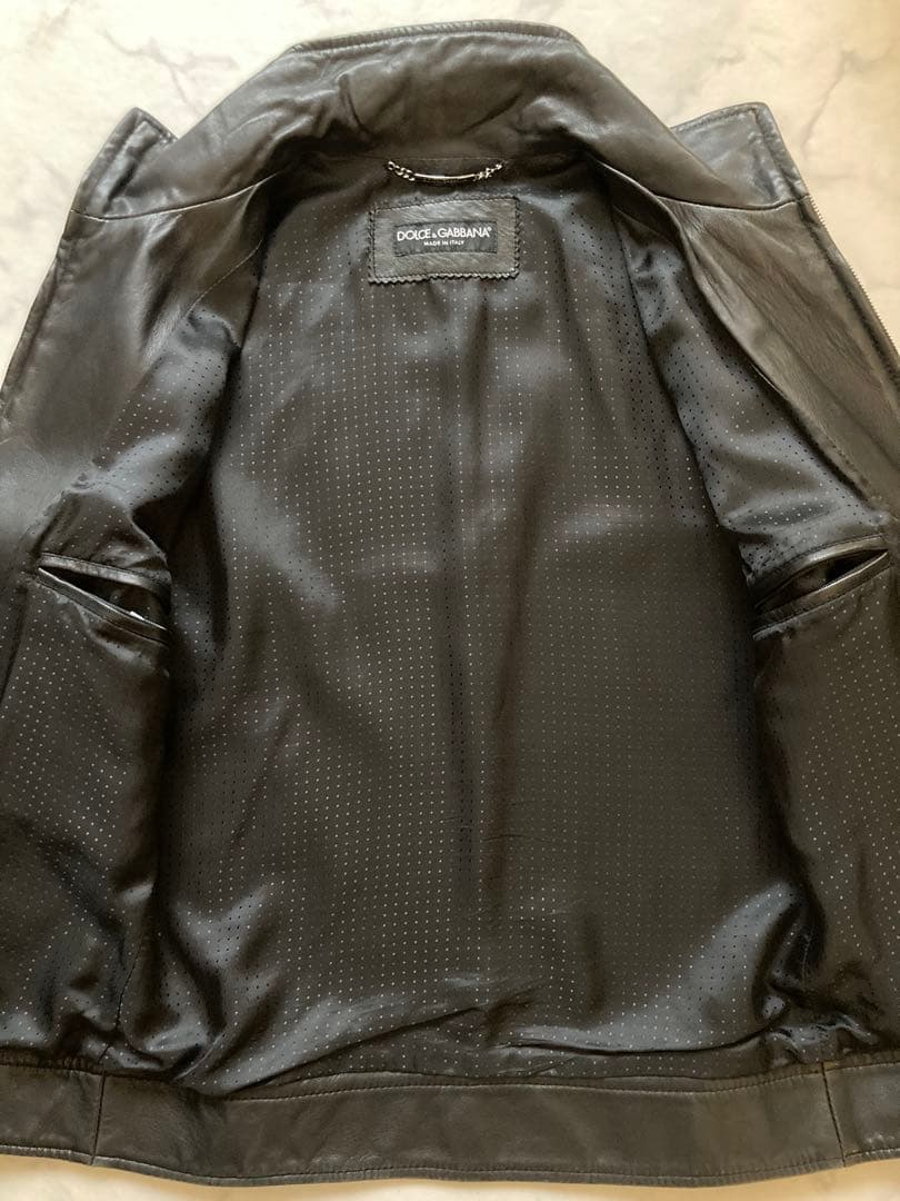 D&Gドルチェ＆ガッバーナ 黒レザーライダース プラダ好き