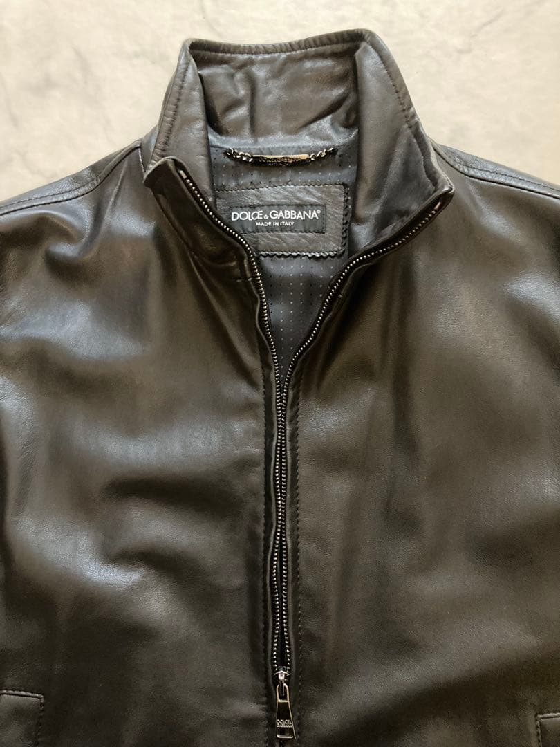 D&Gドルチェ＆ガッバーナ 黒レザーライダース プラダ好き