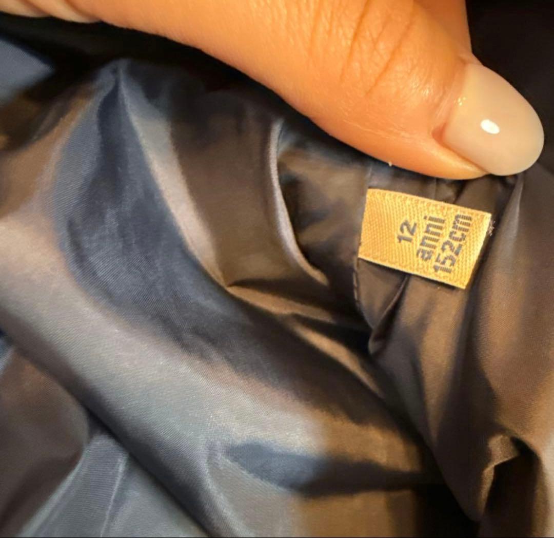 MONCLER ネイビー ダウンジャケット ファー付き