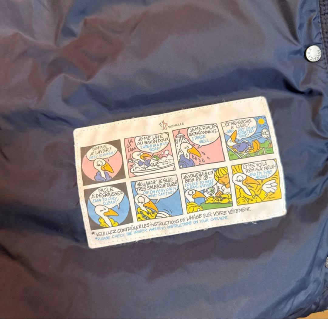 MONCLER ネイビー ダウンジャケット ファー付き