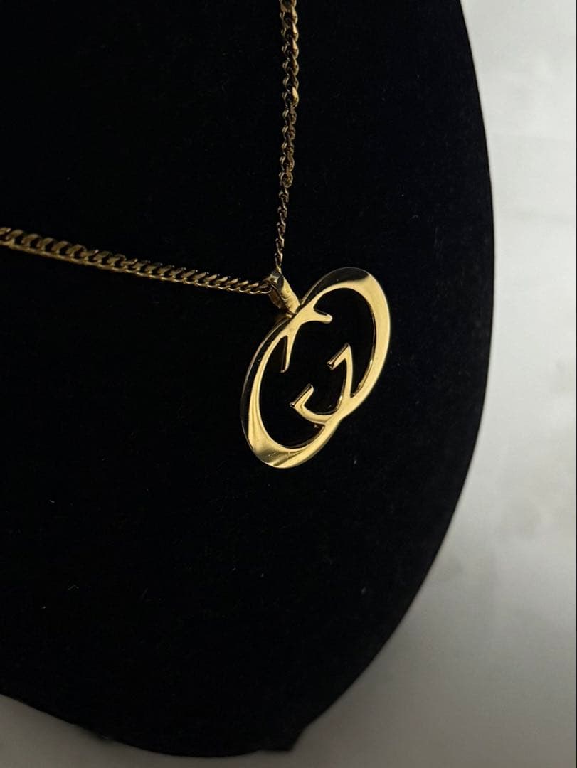 極美品✨ GUCCIグッチインターロッキングG チャーム&ネックレス 付属品込み