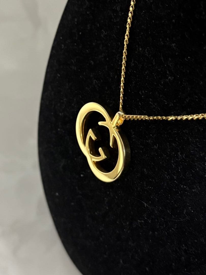 極美品✨ GUCCIグッチインターロッキングG チャーム&ネックレス 付属品込み