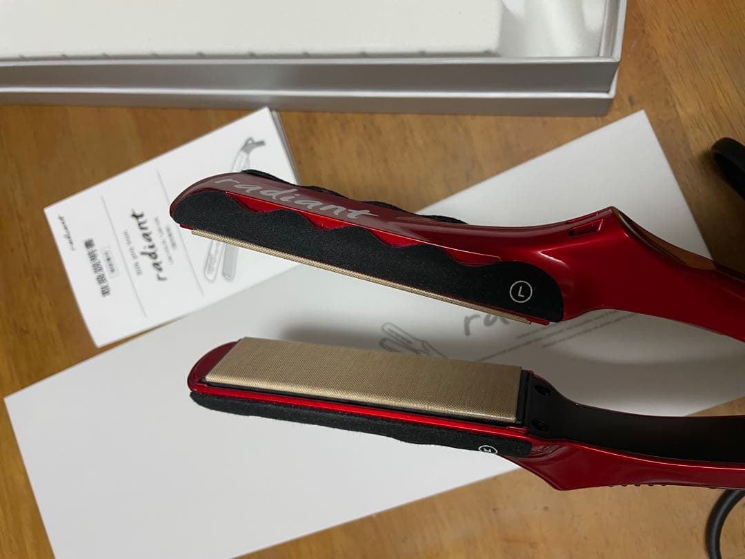 美品　radiant ストレートヘアアイロン レッド　28mm