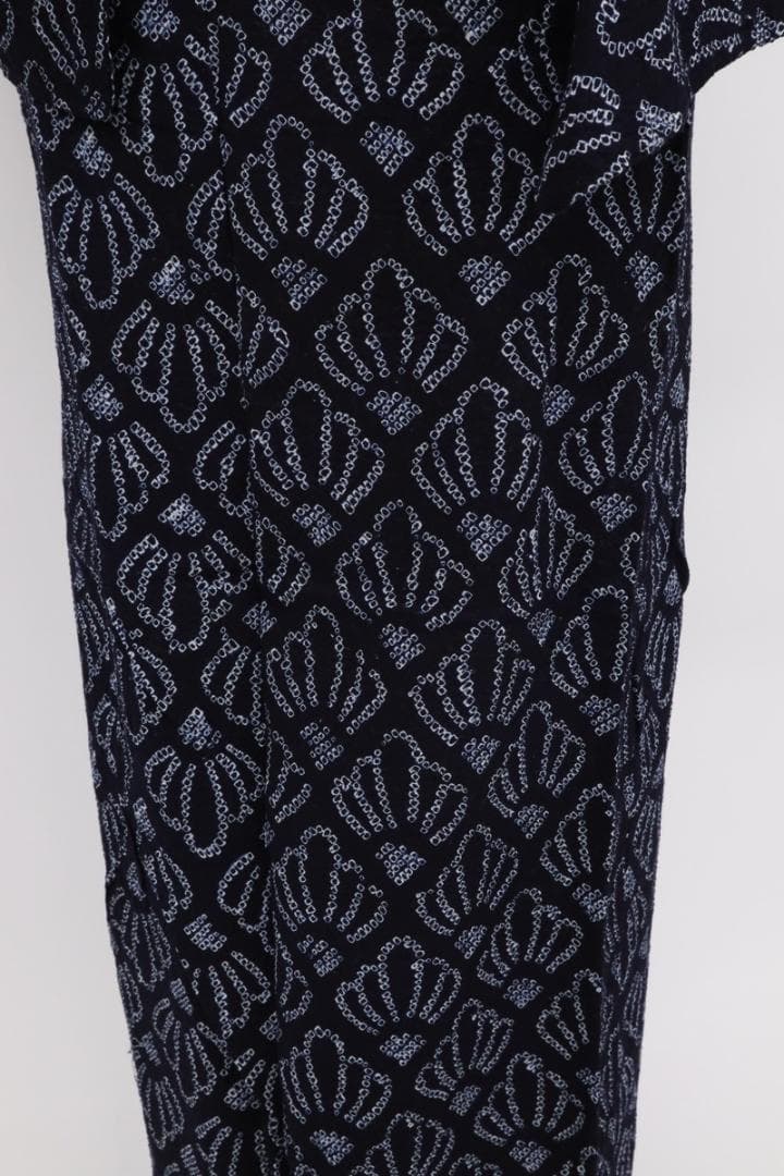 絞り浴衣＊夏着物 小柄さん 花の蕾模様 普段着として♪木綿着物◆5UA16