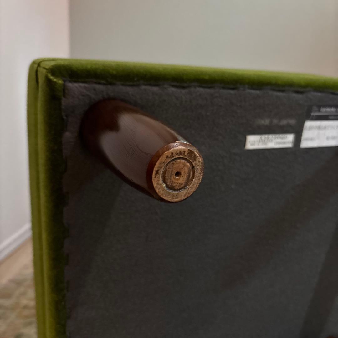 【良品】カリモク60 モケットグリーン オットマンX36206 QD