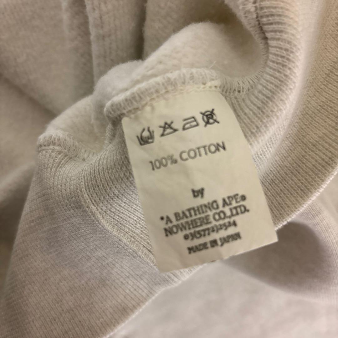 90s 初期タグ APE グレー ロゴ トレーナー L