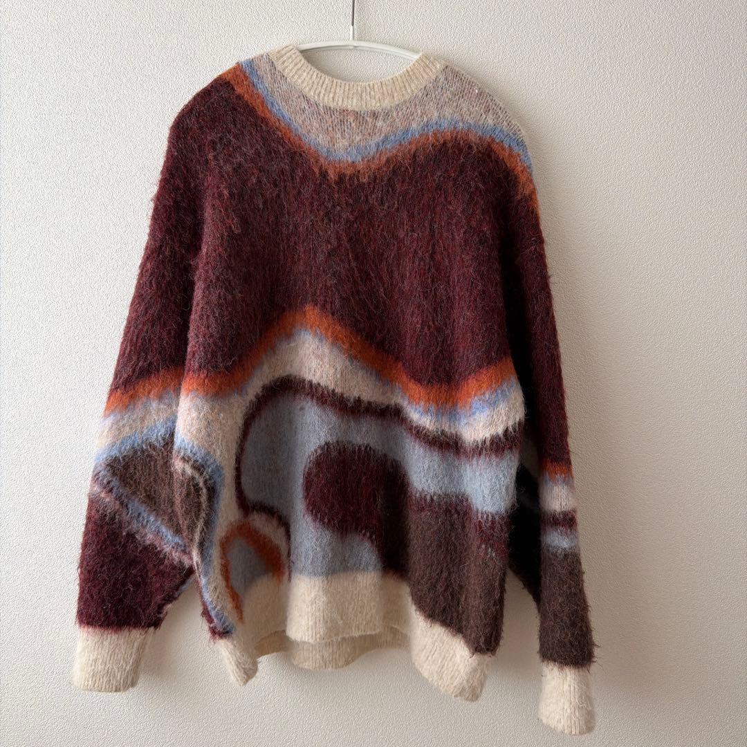 トップス BODY LINE ABORIGINE ART KNIT TOP ameri