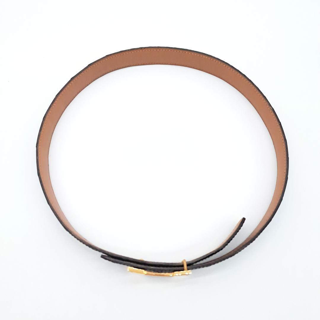 エルメス HERMES Hベルト リバーシブル アリゲーター ゴールドバックル