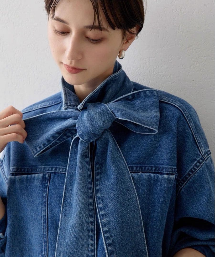 Whim Gazette デニムボウタイシャツ