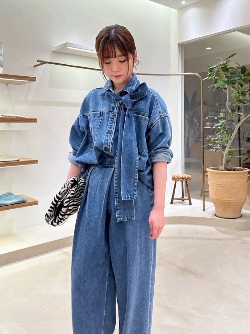 Whim Gazette デニムボウタイシャツ