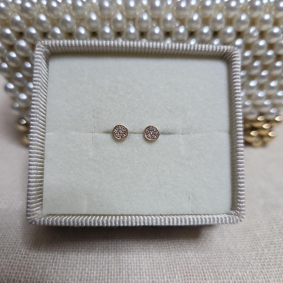 ete K18YG K10YG ブリリアント ダイヤ ピアス