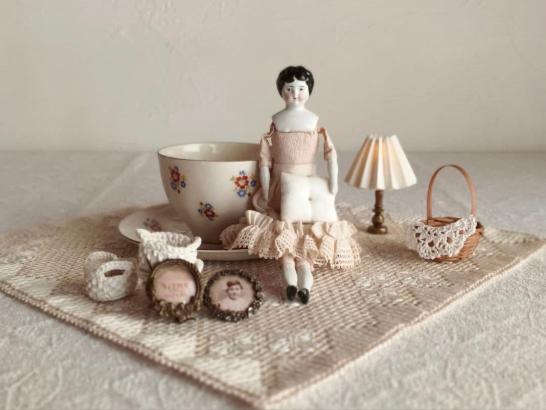 * vintage doll ୨୧ * 小さな チャイナヘッドドールさん