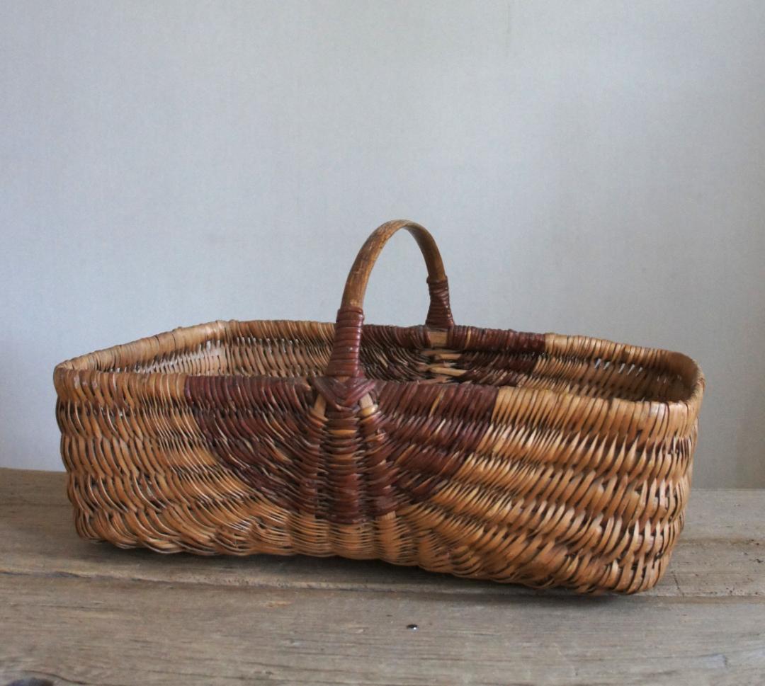 フランスアンティーク　パニエ　バスケット　ブロカント　天然生活　蚤の市