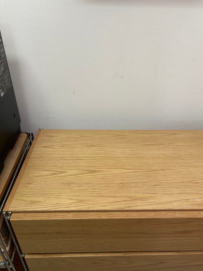 無印良品　ステンレスユニットシェルフ　引き出し付き