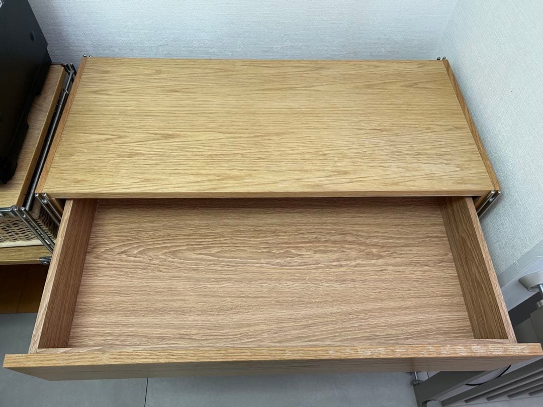 無印良品　ステンレスユニットシェルフ　引き出し付き