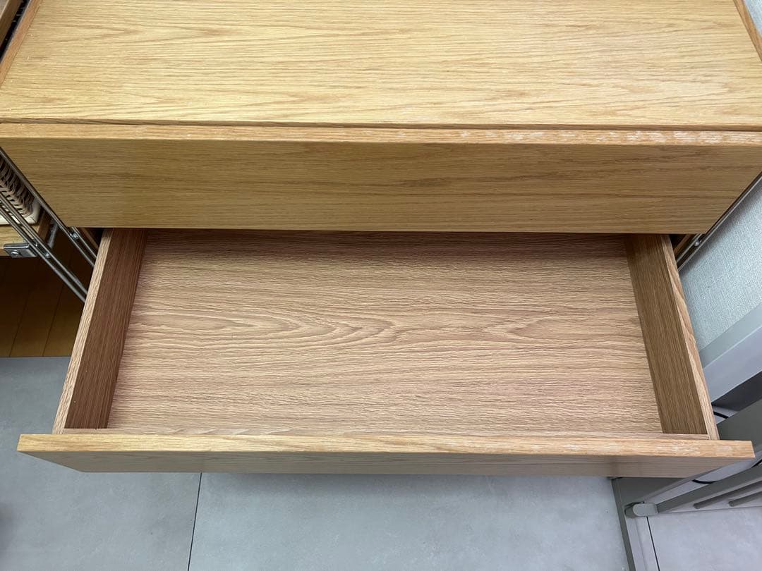 無印良品　ステンレスユニットシェルフ　引き出し付き