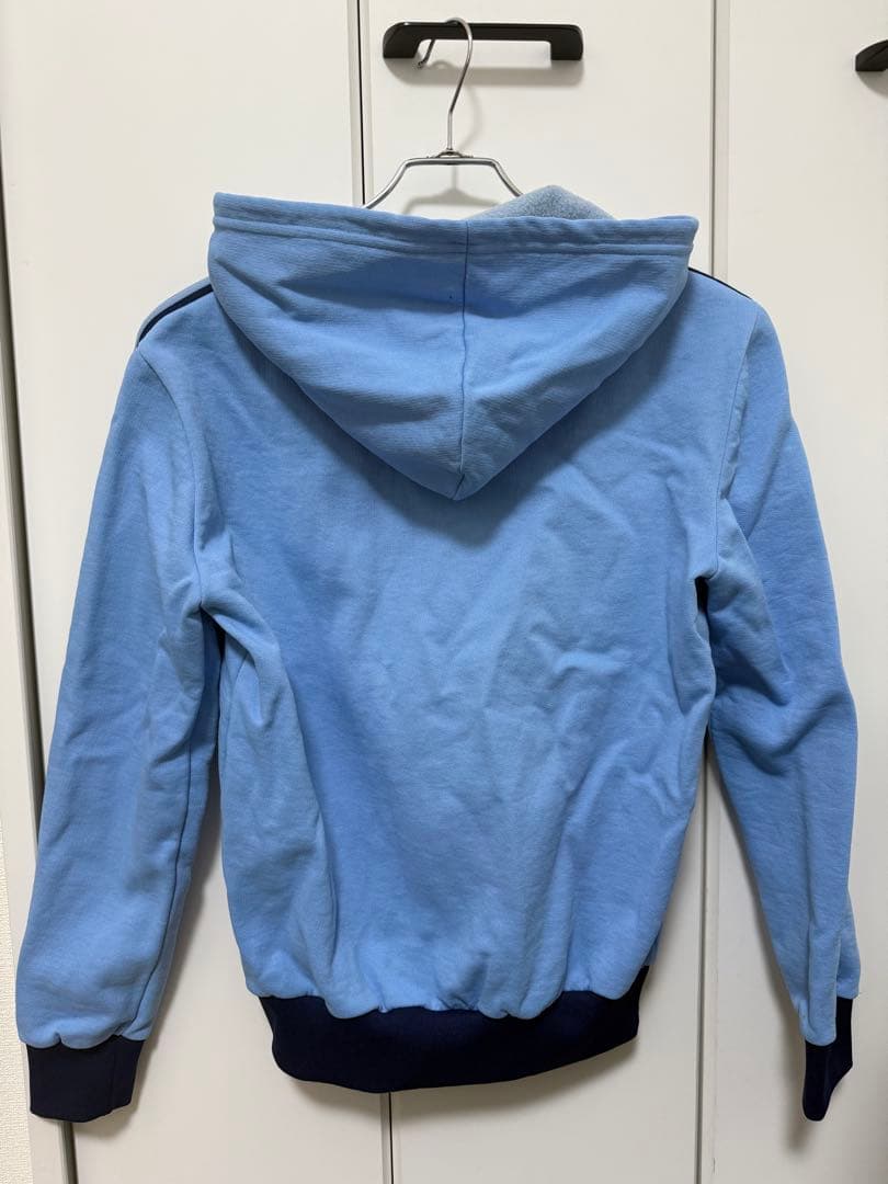 80年代クラブアディダス VENTEX社製水色ヴィンテージ ジップアップパーカー