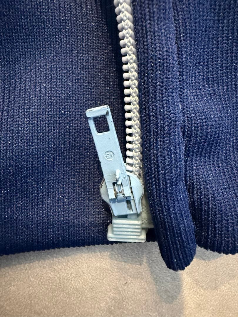 80年代クラブアディダス VENTEX社製水色ヴィンテージ ジップアップパーカー