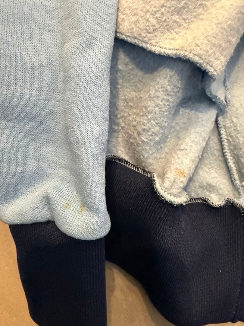 80年代クラブアディダス VENTEX社製水色ヴィンテージ ジップアップパーカー