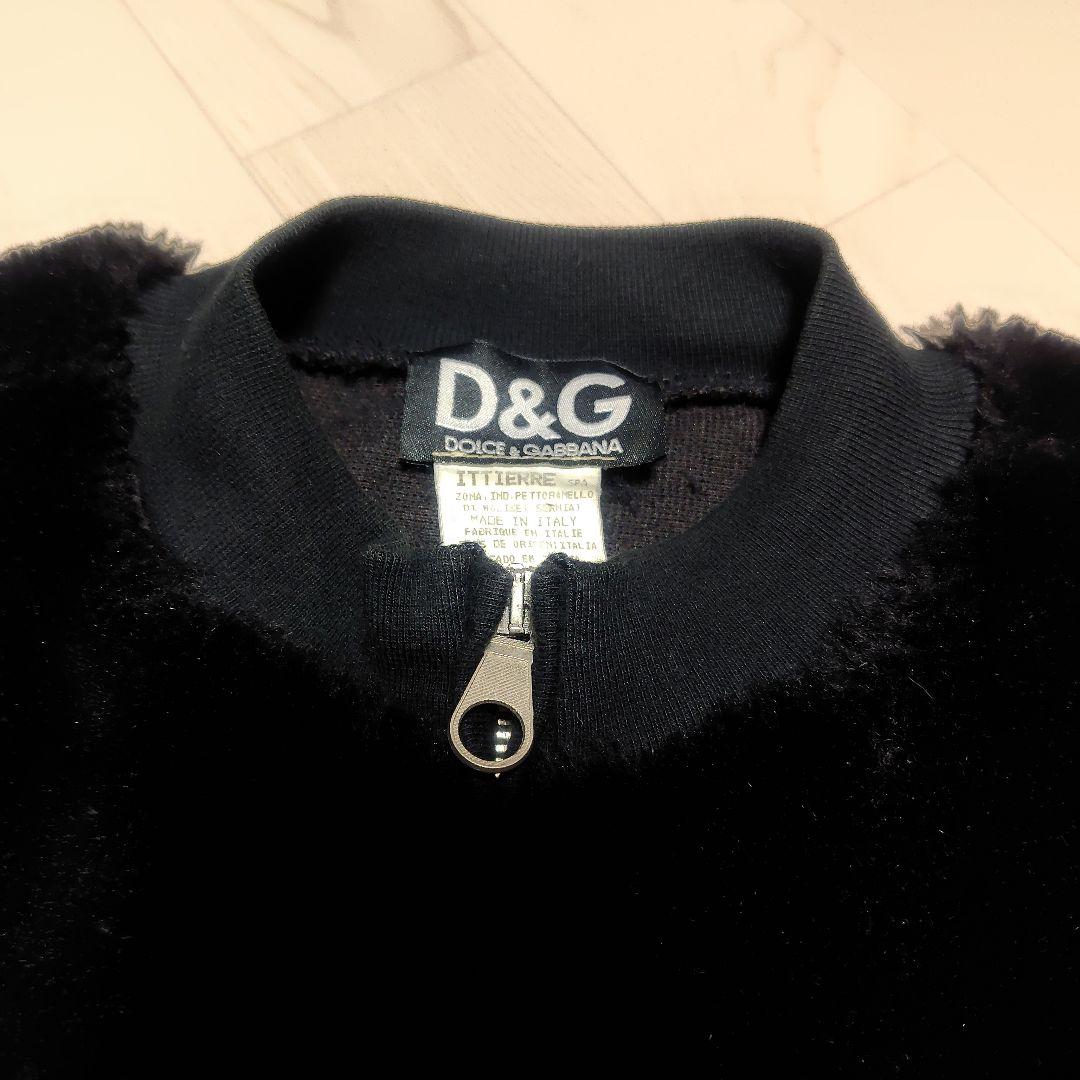 ヴィンテージD&G ブラック モコモコ　ブルゾン