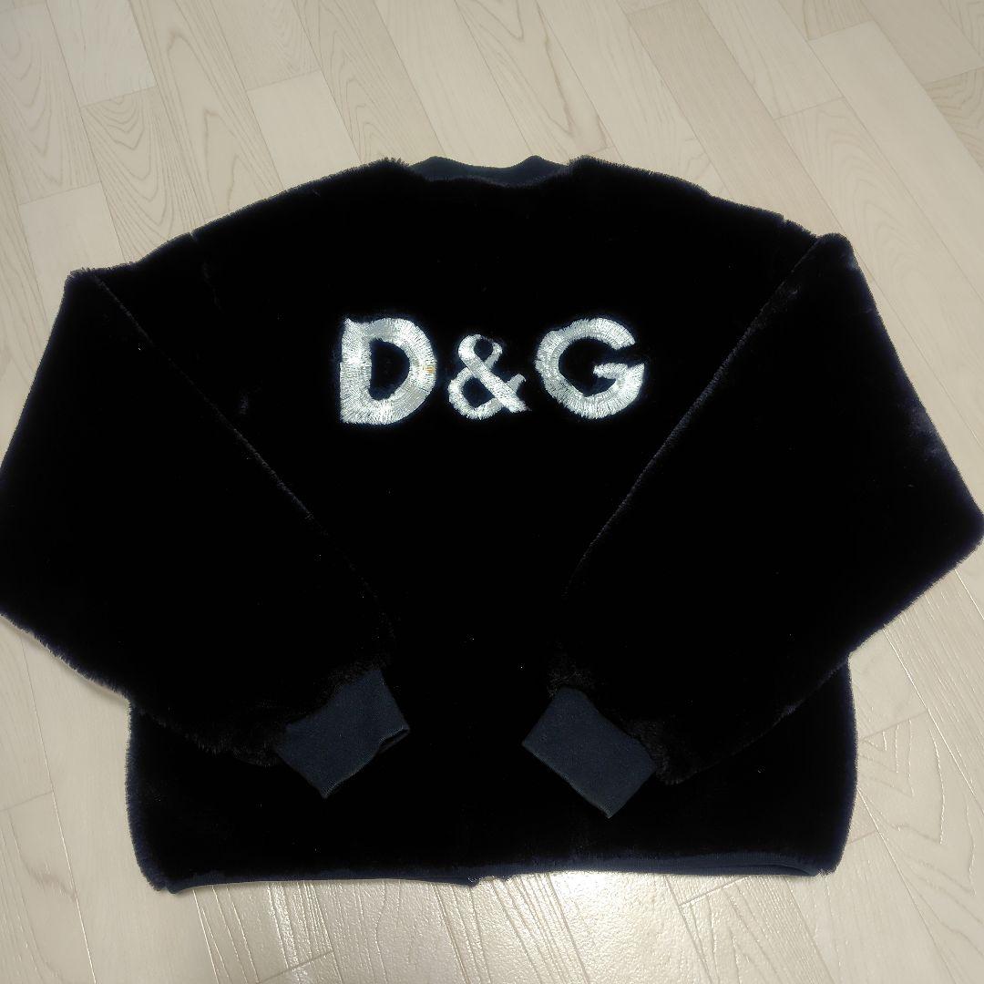 ヴィンテージD&G ブラック モコモコ　ブルゾン
