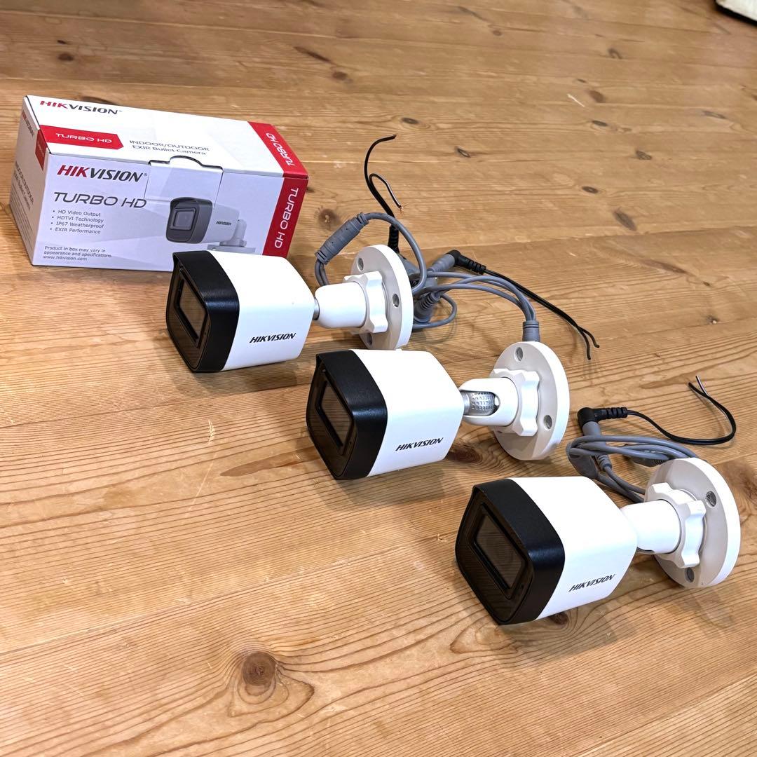 HIKVISIONハイクビジョン 5MP TVIカメラ4台レコーダー防犯カメラ